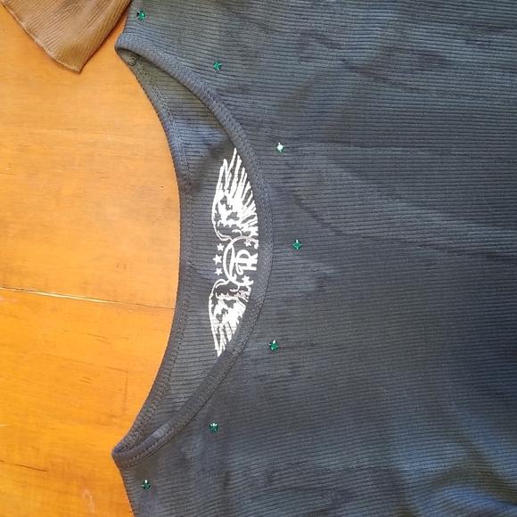 Wild at Heart Long Sleeve Tye Dye Ribbed Shiet Size M - Picture 2 of 5